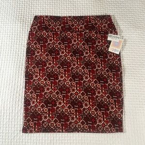 LuLaRoe Women’s Cassie Pencil Skirt/Size: 2XL / Color: Red-Black (NWT)